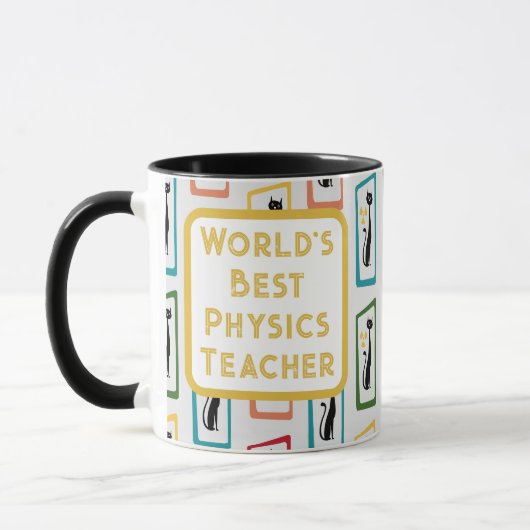 Mug Schrödinger's Cat Mid Century Moderne multicolore (Gauche)