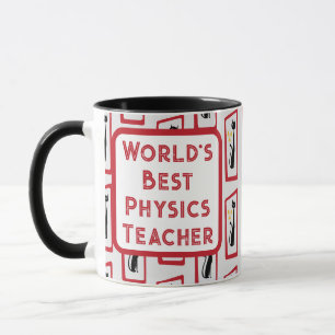 Mug Schrödinger's Cat Mid Century Rouge moderne