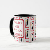 Mug Schrödinger's Cat Mid Century Rouge moderne (Devant gauche)