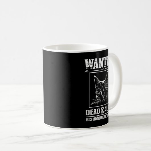 Mug Schrodinger's Cat Recherché Dead & Alive Funny Sci (Devant droit)