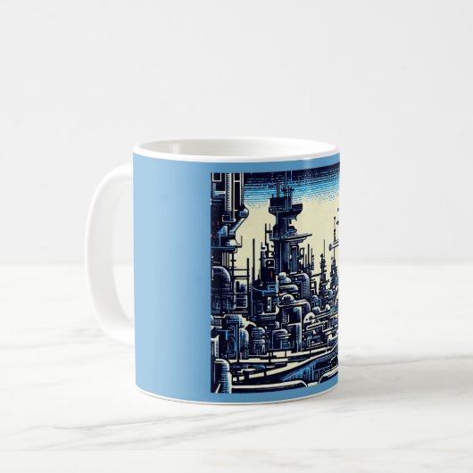 Mug Sciage urbain futuriste SF 4 (Devant gauche)