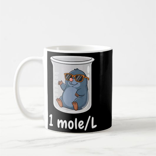 Mug Science &amp; Technology Funny Chemistry 1 Mole L  (Gauche)
