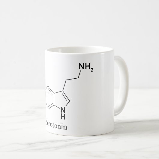 Mug Science de la chimie moléculaire du sérotonine (Devant droit)