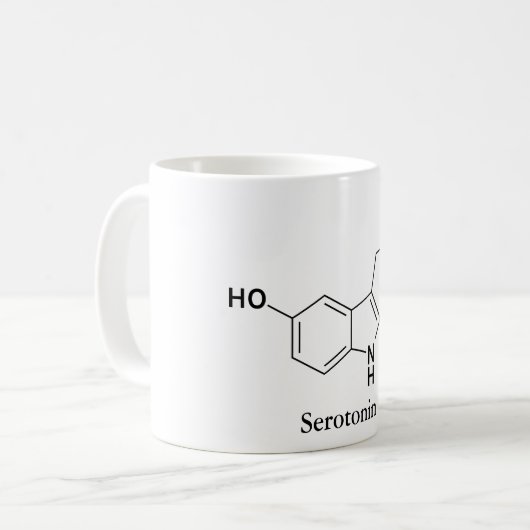 Mug Science de la chimie moléculaire du sérotonine (Devant gauche)