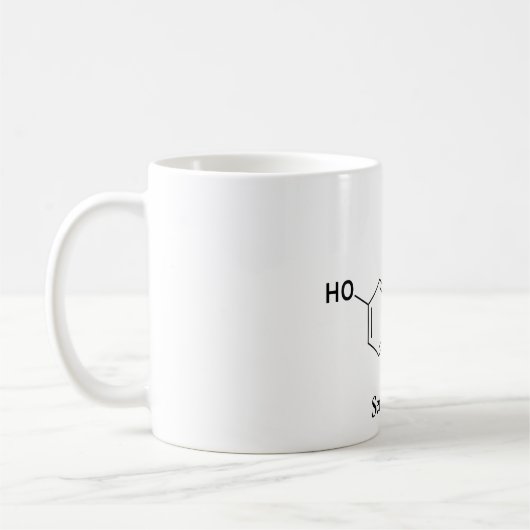 Mug Science de la chimie moléculaire du sérotonine (Gauche)