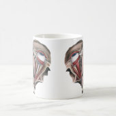 Mug Science de l'anatomie humaine vintage, yeux (Centre)