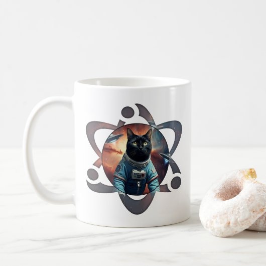 Mug Science des chats spatiaux (Avec donut)