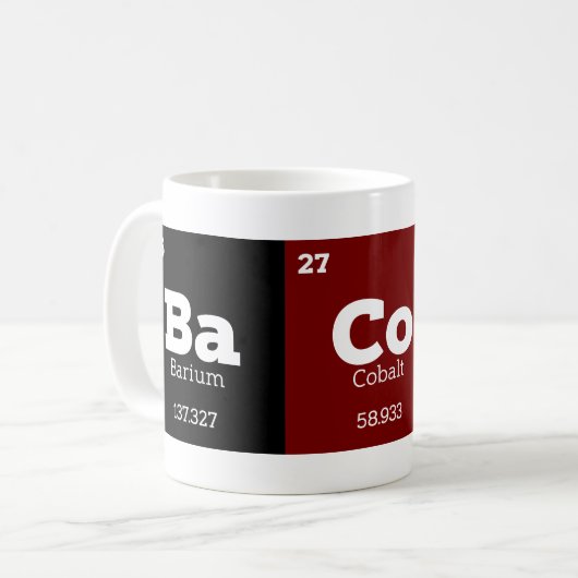 Mug Science Enseignant Chimie Éléments chimiques Bacon (Devant gauche)