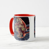 Mug Science-fiction vintage Astronaute Fusée Vaisseau  (Devant gauche)