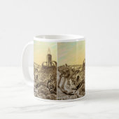 Mug Science-fiction vintage : construction de planètes (Devant gauche)