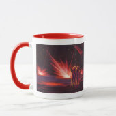 Mug Science-fiction vintage d'explosion d'aliens sur u (Gauche)