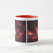 Mug Science-fiction vintage d'explosion d'aliens sur u (Centre)