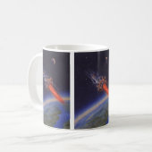 Mug Science-fiction vintage, fusée de science-fiction  (Devant gauche)