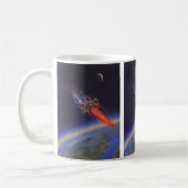 Mug Science-fiction vintage, fusée de science-fiction  (Gauche)
