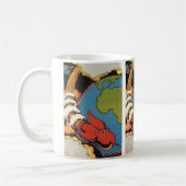 Mug Science-fiction vintage, fusée de science-fiction (Gauche)