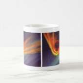 Mug Science-fiction vintage, fusée lumineuse dans l'es (Centre)
