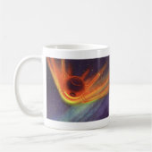 Mug Science-fiction vintage, fusée lumineuse dans l'es (Gauche)