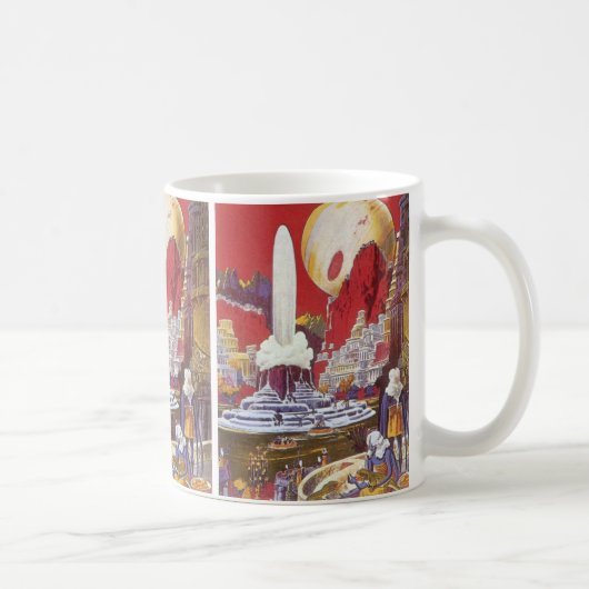 Mug Science-fiction vintage, la ville perdue d'Atlanti (Droite)