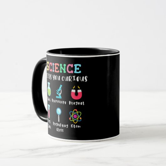 Mug Science keeps you curious (Devant gauche)