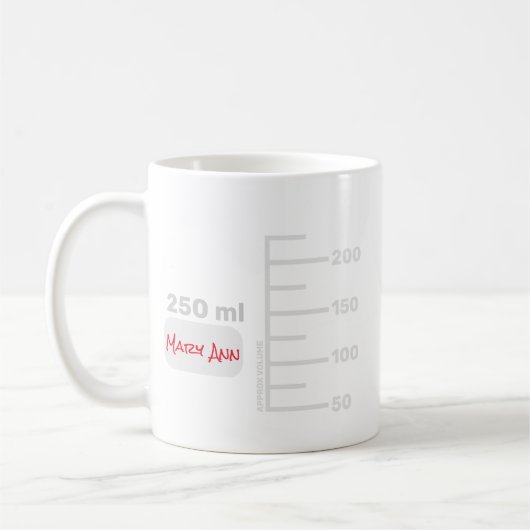 Mug Science Lab Beaker Personnalisé Grand Étiquette Mu (Gauche)