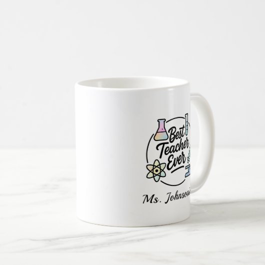 Mug Science Meilleur Enseignant Flacon Ever, Microscop (Devant droit)