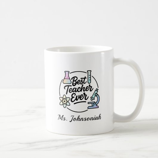 Mug Science Meilleur Enseignant Flacon Ever, Microscop (Droite)