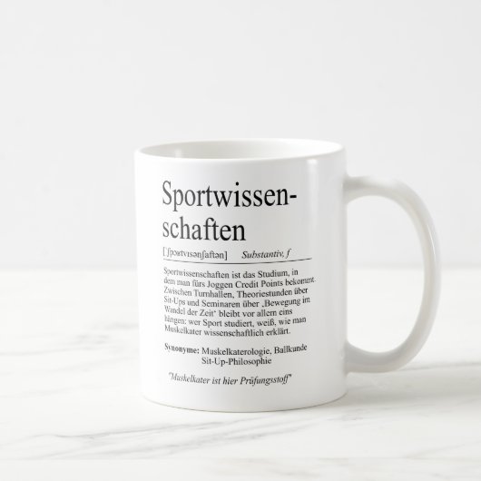 Mug "Sciences du sport" (Droite)