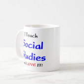 Mug sciences sociales enseigner & aimer (Devant gauche)
