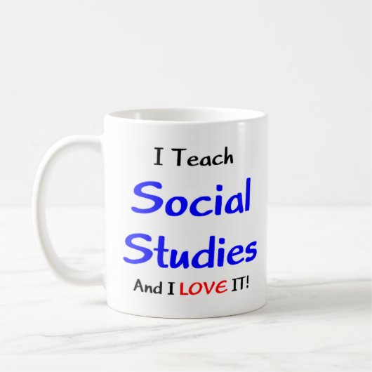 Mug sciences sociales enseigner & aimer (Gauche)