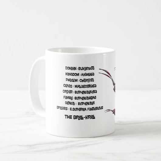 Mug Scientific classification for the brill krill  (Devant gauche)