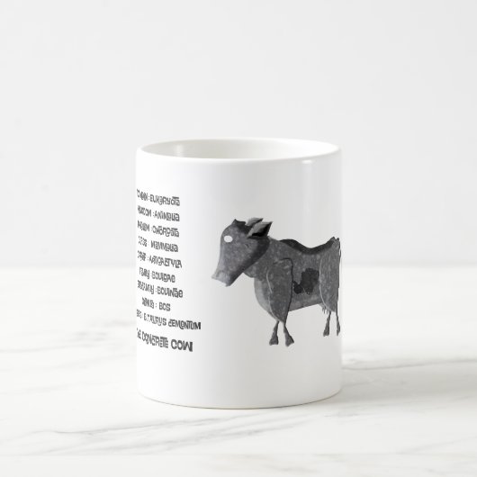 Mug Scientific classification for the concrete cow (Centre)