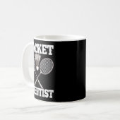 Mug Scientifique de raquette drôle de Badminton (Devant gauche)