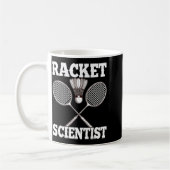 Mug Scientifique de raquette drôle de Badminton (Gauche)
