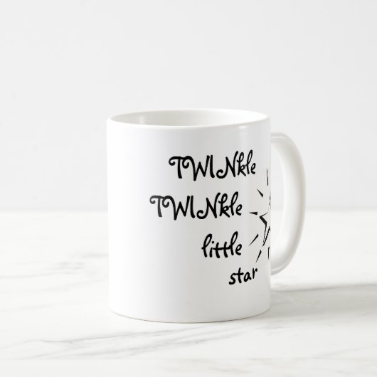 Mug Scintillement, scintillement peu d'étoile (Devant droit)