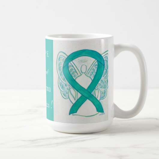 Mug Scleroderma Sensibilisation Ruban Angel personnali (Droite)