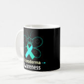 Mug Scléroderme papillon Scléroderme ruban Sensibilisa (Devant gauche)