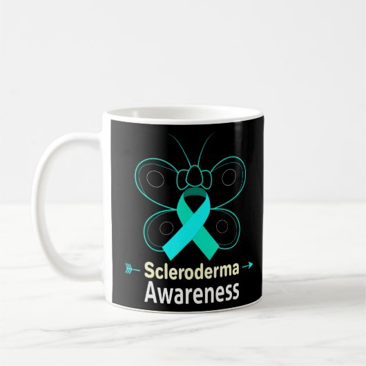 Mug Scléroderme papillon Scléroderme ruban Sensibilisa (Gauche)