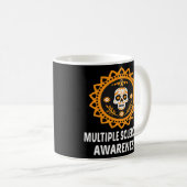 Mug Sclérose Ms Orange Ribbon Skull (Devant droit)