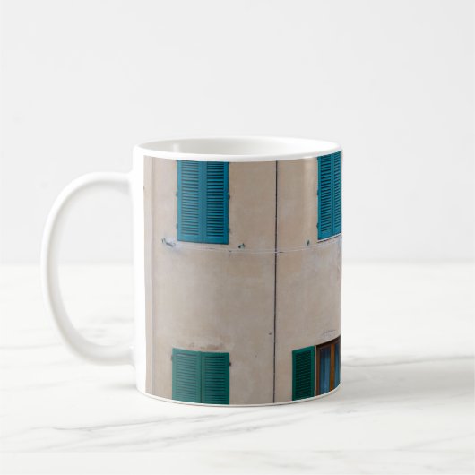 MUG SCONCE EXTÉRIEURE NOIRE SUR MUR PEINT ROSE (Gauche)