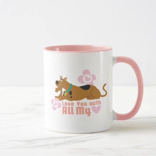 Mug Scooby-Doo "Aimez-Vous De Tout Mon Coeur" (Droite)