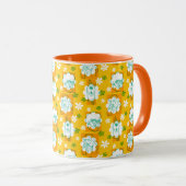 Mug Scooby-Doo | Modèle floral de caractère (Devant droit)