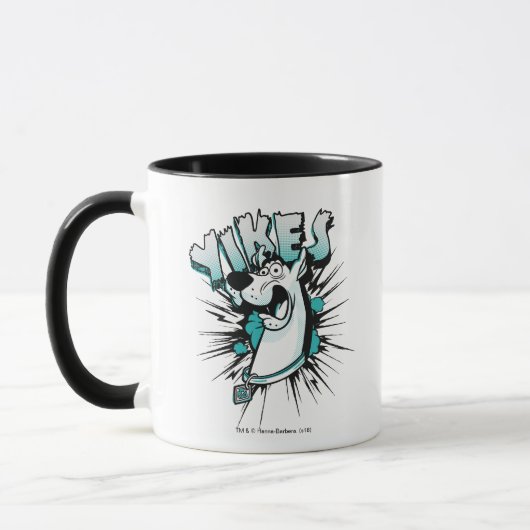 Mug Scooby-Doo "Yikes !" Graphique tramé (Gauche)