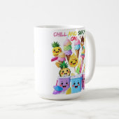 Mug Scoop, Sip, Smile – Tee-shirt des friandises d'été (Devant droit)
