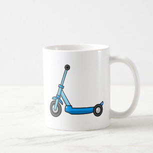 Mug Scooter bleu de coup-de-pied/poussée de bande