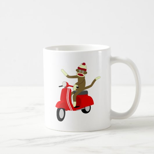 Mug Scooter de singe de chaussette (Droite)