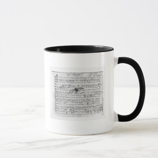Mug Score manuscrit pour le 'Trost trouvé (Droite)