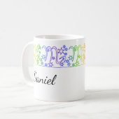 Mug Scorpio arc-en-ciel étoile signe Musique personnal (Devant gauche)