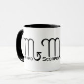 Mug SCORPIO, Conception abstraite du signe zodiaque, (Devant gauche)