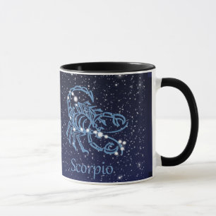 Mug Scorpio Constellation et signe Zodiaque avec étoi