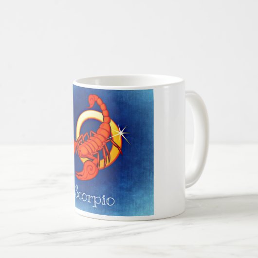 Mug Scorpio en bleu (Devant droit)